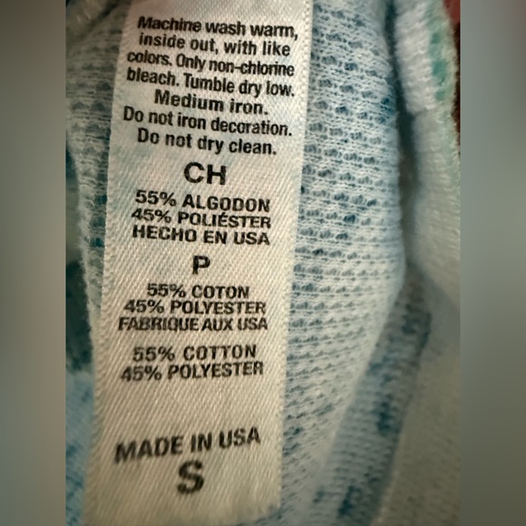 Before + Again Sundance Blue Floral Top light thermal material - Picture 7 of 7